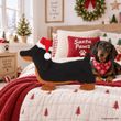 Kissen Dackel Sofakissen Hund Weihnachten Braun Schwarz Deko 5