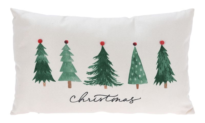  Deko Kissen mit Füllung und Bezug Sofakissen Weihnachten Winter Tannenbaum 