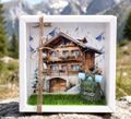 Geldgeschenk Verpackung Berghütte Wandern Reise Gutschein Box Berge Jakobsweg Dolomiten Alpen 2