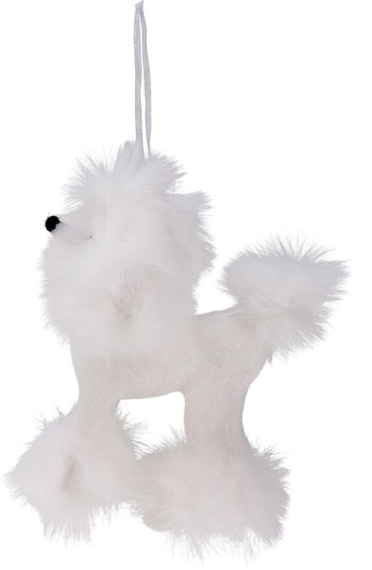 Weißer Pudel Christbaumschmuck