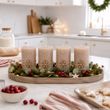 Adventskerzen Beige - deal für Adventskranz, Tischdeko, Weihnachten, winterliche Arrangements oder als Geschenk 4