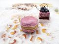 Bunt Bordeaux Christbaumschmuck Glas Macaron Weihnachten 5cm Ø 2