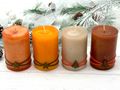 Adventskerzen in Orange und Braun – Stumpenkerzen für eine warme Adventsstimmung 3