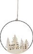 Metallring Schwarz mit LED Türkranz Haus Tannenbaum Hirsch Natur Weiß Weihnachten Ø20cm 4