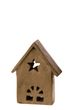 Deko Mango Holz Haus zwei Größen 13cm Stern Fenster Weihnachten 3