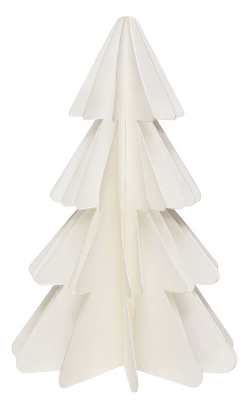 Weihnachtsbaum Papierbaum Weiß Tannenbaum Weihnachtsdeko Deko 24,5cm Groß