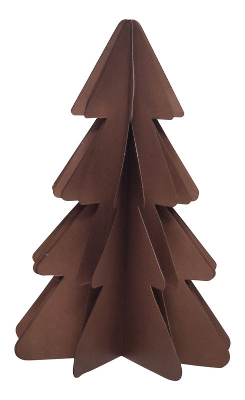 Weihnachtsbaum Papierbaum Dunkelbraun Tannenbaum Weihnachtsdeko Deko 24,5cm Groß