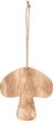 Hängedeko Weihnachten Pilz Holz Natur Christbaumschmuck 5 Stück 3