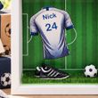 Personalisierte Geldgeschenk Fußball mit Trikot, Namen & Nummer 4