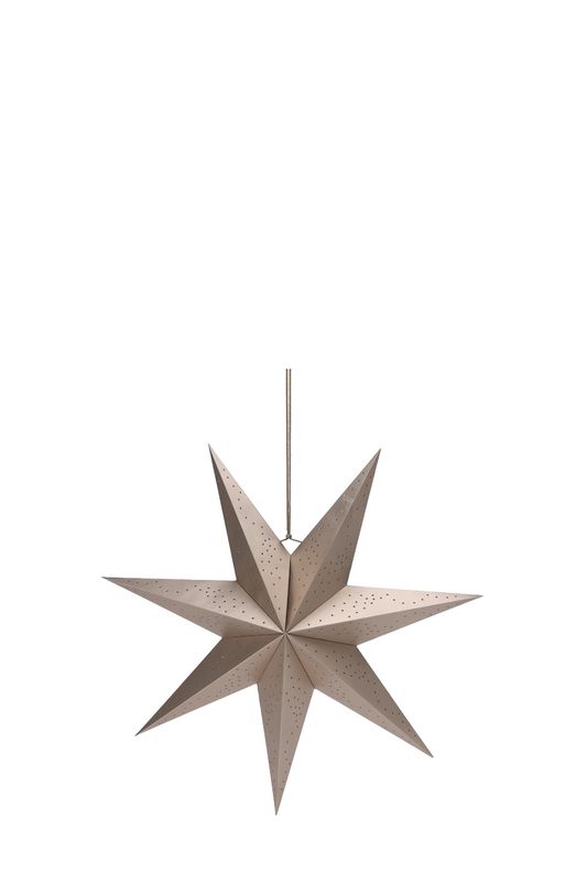 Papierstern Gold Weihnachten Deko Anhänger Stern 45cm Creme