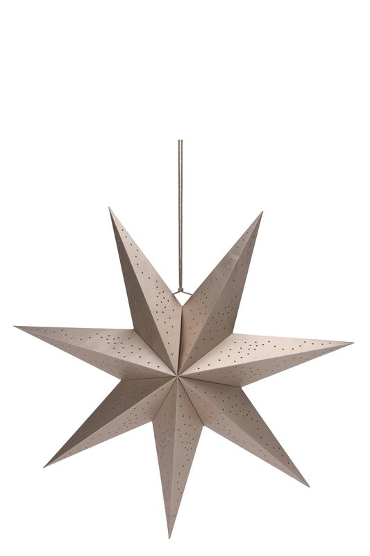 Papierstern Gold Weihnachten Deko Anhänger Stern 60cm Creme