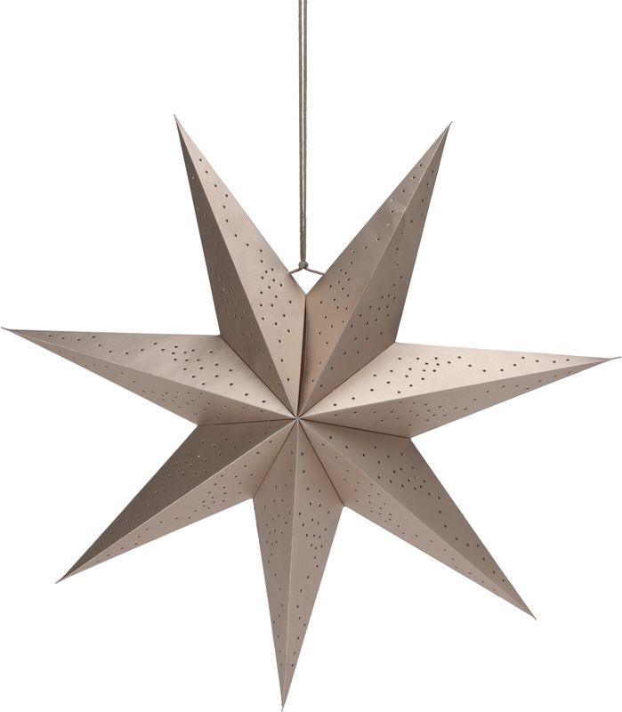 Papierstern Gold Weihnachten Deko Anhänger Stern 75cm Creme