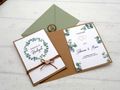 Einladung Hochzeit mit Briefumschlag Personalisiert Eukalyptus Boho Greenery 4