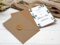 Einladung Hochzeit Boho Hochzeitseinladung Einladungskarte Hochzeitskarte Vintage Kraftpapier  4