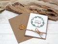 Einladung Hochzeit Briefumschlag Personalisiert Eukalyptus Kraft Boho 2