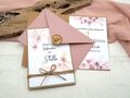 Einladungskarte mit Briefumschlag Rosa Blumen Personalisiert Konfirmation Karte 6
