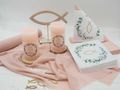 Tischdeko Kommunion Konfirmation Mädchen Eukalyptus Vintage Deko Set 2