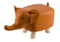 Fußhocker Elefant Hocker Deko Tier Kinderzimmer Spielzimmer Elefantenform Kunstleder Holz 51x 23 x 26 cm 1