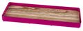 Metall Tablett Pink Holzboden Gummifuß Tischdeko 41cm Lang 1