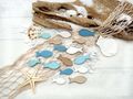 Mini Fische Streuteile Blau Türkis Weiß Natur Holzfische Streudeko Maritime Deko Streudeko 4
