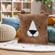 Kissen Tiere Braun Kuschelkissen Kinderzimmer Deko 40x40cm 9