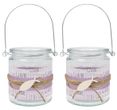 Windlicht Banderole Glaube Liebe Hoffnung Lila Fisch Weiß Kommunion Konfirmation Tischdeko 9cm Hoch 2 Stück 1