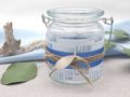 Windlicht Glas mit Bügel Teelichtgläser Vlau Kommunion Konfirmation Jugendweihe Taufe 2