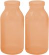 2 Vasen Tischdekoration Flaschen Blumenvase Orange Deko Taufe 1