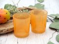 Teelichthalter Teelichtgläser Orange Tischdeko Deko Frühling Ostern 3