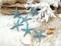 Seesterne Klein Hellblau Streudeko Maritime Dekoration Hochzeit Home Tischdeko Basteln 6 Stück 5,5cm 2