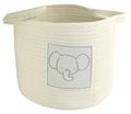 Korb Aufbewahrung Motiv Creme Kinderzimmer Deko Baumwolle 26cm Ø 22,5cm H 6