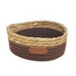 Korb Seegras Baumwolle Braun Natur Aufbewahrung Deko Küche Badezimmer Ø18cm 7,5cm H 1