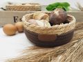 Aufbewahrungskorb aus Seegras mit Baumwolle Braun Deko Korb im Boho Stil  2