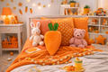 Deko Kissen Karotte - Möhre in Orange & Grün, Deko Ostern Kinderzimmer  2
