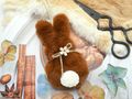 Osteranhänger Hasen mit Schnur zum Aufhängen Deko Ostern Osterhasen Braun 4