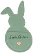 Bestecktasche Osterhase Besteckhalter Frohe Ostern Hase Salbei Grün Tischdeko Ostern 20cm 1