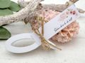 Tischkarte Holz Fisch Serviettenhalter Serviettenring Rosa Boho Stil Tischdeko Konfirmation Kommunion Firmung  3