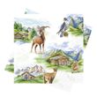 Servietten Steinbock Murmeltier Falke Hütte Berg Deko Tischdeko 33 x 33 cm 20 Stück 1