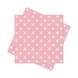 Servietten Rosa Punkte Weiß Cocktail Deko Tischdeko 25 x 25 cm 20 Stück 1