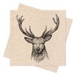 Servietten Recycelt Braun Hirsch Kopf Schwarz Deko Tischdeko 33 x 33 cm 20 Stück 1