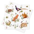 Servietten Waldtiere Hase Fuchs Reh Eichhörnchen Igel Fasan Deko Tischdeko 33 x 33 cm 20 Stück 1