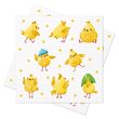 Servietten Küken Tanzend Gelb Eierschale Deko Tischdeko Ostern 33 x 33 cm 20 Stück 1
