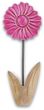 Deko Blume Aufsteller Pink Rund Holz Tischdeko Frühling Sommer 25cm 4