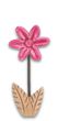 Deko Blume Aufsteller Pink Sternförmig Holz Tischdeko Frühling Sommer 17cm 3