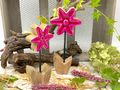 Deko Blume Aufsteller in zwei Größen Pink zum Ostern, Frühling & als kleines Dankeschön Geschenk 5