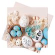 Servietten Eier Huhn Bunt Wachteleier Apricot Blau Ostern Deko Tischdeko 33 x 33 cm 20 Stück 1