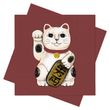 Servietten Winke Katze Glück Maneki Neko Rot Deko Tischdeko 33 x 33 cm 20 Stück 1