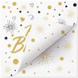 Servietten Happy Birthday Gold Herzen Feuerwerk Musiknoten Doppelseitig Geburtstag Deko Tischdeko 33 x 33 cm 20 Stück 2