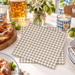 20 Servietten Vichy Karo Taupe Oktoberfest Party - klassisch, zeitlos & vielseitig 2