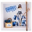 Geldgeschenk Einkaufen Blau Shopping Frau Personalisiert mit NAME Geschenkidee Geburtstag Abitur Weihnachten 1